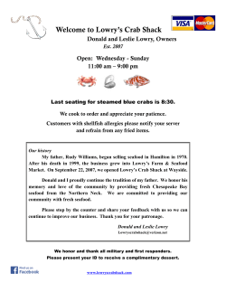 File - Lowry`s Crab Shack