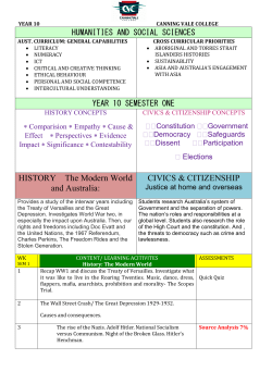 Year 10 HASS Cource Outline