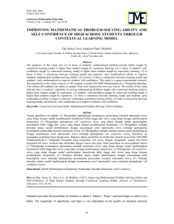 improving mathematical problem-solving ability and self