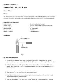 Flame tests - AVS