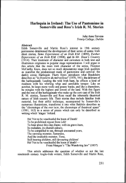 Harlequin in Ireland: The Use of Pantomime in Somerville