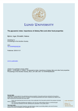 The glycaemic index: importance of dietary fibre and other food
