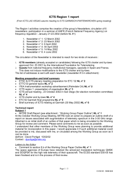 ICTS Region I Report Jul`02