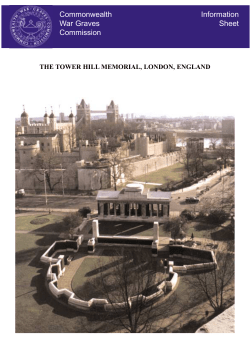 The Tower Hill Memorial information sheet