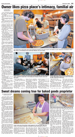 Owner likes pizza place`s intimacy, familial air