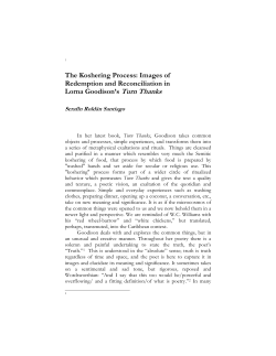 The Koshering Process in Lorna Goodison`s Turn Thanks