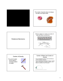 Rotational Mechanics Center of Gravity