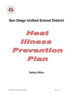 SDUSD Heat illness prevention plan