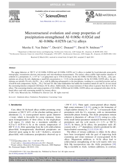 Microstructural evolution and creep properties of