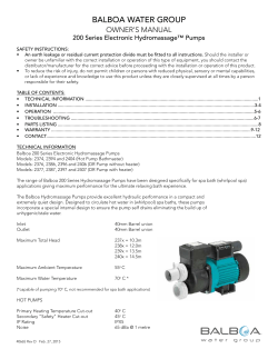 BALBOA WATER GROUP
