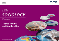 Families and relationships - Delivery guide