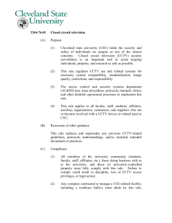 3344-76-01 Closed circuit television. (A) Purpose (1) Cleveland