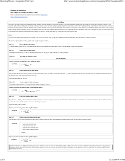 MasteringPhysics: Assignmen