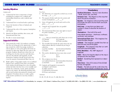 TEACHER`S GUIDE Learning Objectives Suggested Activities Test