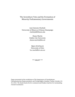The Investiture Vote and the Formation of Minority