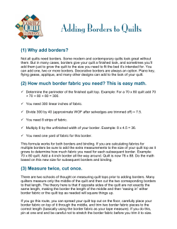 (1) Why add borders? (2) How much border fabric you need? This is