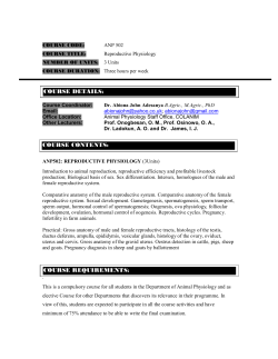 course details - The Federal University of Agriculture, Abeokuta