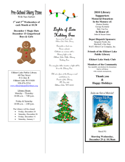 library hours - Elkhart Lake Public Library
