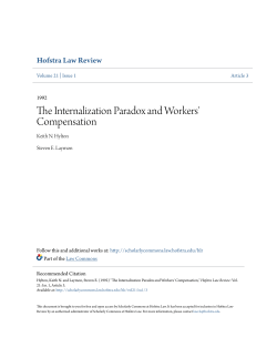 The Internalization Paradox and Workers` Compensation