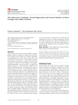 The Subversive Feminine: Sexual Oppression and