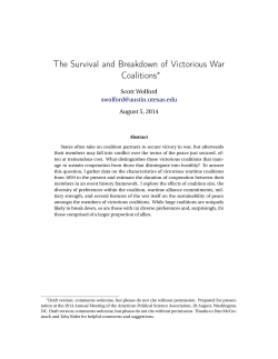 The Survival and Breakdown of Victorious War