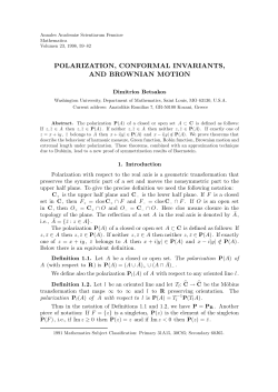 polarization, conformal invariants, and brownian motion