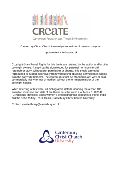 Canterbury Christ Church University`s repository of research outputs
