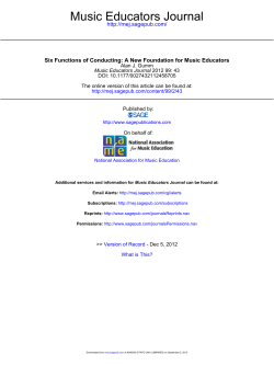 Music Educators Journal - Kansas State University