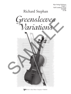 Greensleeves Variations
