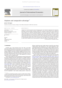 Airplanes and comparative advantage