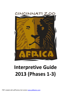 Africa Exhibit Interpretive Guide 2013