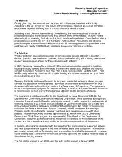 Kentucky Housing Corporation Recovery Kentucky