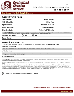 513-354-5554 Agent Profile Form www.Showings.com