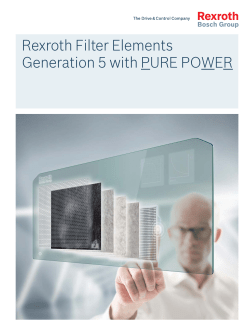 Rexroth Filter Elements Generation 5 with PURE POWER