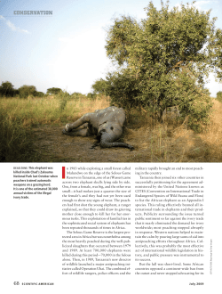 The Ivory Trail. - Center for Conservation Biology