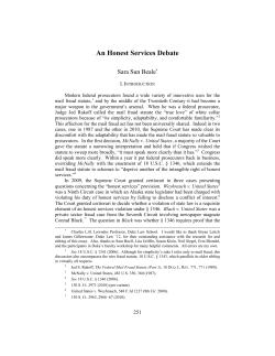 An Honest Services Debate