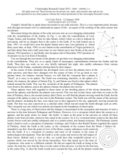 Lecture Four - Astrosophy Research Center