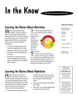Nutrition and Hydration
