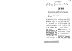 Self-Pollination Effects on Seed and Seedling Traits in Noble Fir