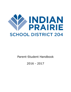 Parent-Student Handbook 2016 - 2017