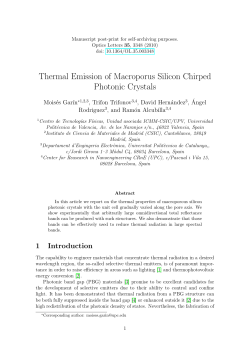 Thermal Emission of Macroporus Silicon Chirped