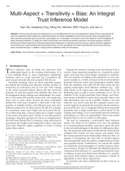 Multi-Aspect + Transitivity + Bias: An Integral Trust Inference Model