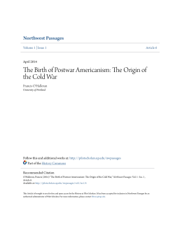 The Birth of Postwar Americanism: The Origin of the Cold War