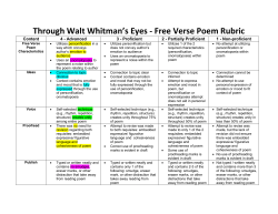 Through Walt Whitman`s Eyes