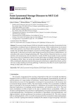 From Lysosomal Storage Diseases to NKT Cell Activation and Back