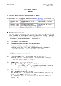 Tense under attittudes, Part II