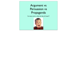 Argument vs. Persuasion Powerpoint