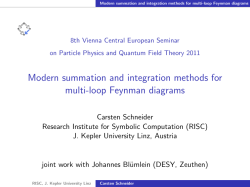 risc.eps 1.5cm! [0.cm] 8th Vienna Central European Seminar on
