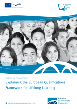 Explaining the European Qualifications Framework for Lifelong