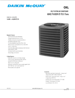 60HZ I 10 EER I3 TO 5 Tons